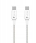Tactical varrásszálas kábel Usb-c Usb-c 2m fehér (ACDPTCSTTH053)