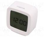 LogiLink Digitális ébresztőóra; Temp: 0÷50°C; Kijelző: LCD; fehér (SC0120)