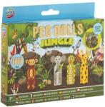 Moxy Set creativ DIY, Figurine din lemn, Peg Dolls, Jungla