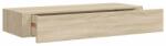 vidaXL falra szerelhető fiókos polc, tölgy, 60x23, 5x10 cm, MDF