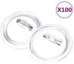 vidaXL akril kitűző szett tűvel - 58 mm, 100 db