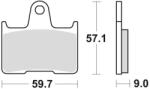 BRAKING fékbetétek, BRAKING (szinterezett keverék CM56) 2 db/csomag - runder - 7 335 Ft