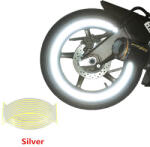 AVEX Set 16 ornamente Reflectorizante pentru jante auto, moto, culoare Argintiu (AVX-AG555E)
