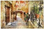 DIMEX ART Nem szőtt fotótapéta vintage görög utca 375 x 250 cm (MS-5-0735)