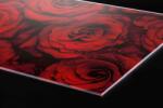 DIMEX ART Plexi a konyhapult mögött vörös rózsák - 180 x 60 cm (PGT-18060-132)