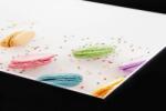 DIMEX ART Plexi a konyhapult mögött macaroons - 240 x 60 cm (PGT-24060-231)