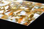 DIMEX ART Plexi a konyhapult mögött arany kristály - 180 x 60 cm (PGT-18060-072)