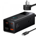 Baseus Prelungitor Baseus PowerCombo US, 3 x Priza - 2 x USB-A - 2 x USB-C, Negru PSLA020101 (PSLA020101)