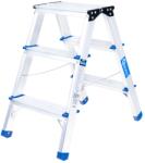 GEKO Alumínium kétoldalas létra 3 fokos 150kg 81774 (G02433)