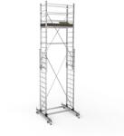 CRIANO Schela mobila aluminiu telescopica 2x3, 5(m), inaltime lucru 7 metri, o platforma 1, 6x0, 6(m), max 200kg/mp - CNO-SME-MEGA7 (CNO-SME-MEGA7) - utilajedesantier