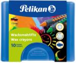 Pelikan Vízzel Elkenthető Viaszkréta Készlet Tolótokkal, 10 Szín, Etui Tokban