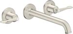 Hansgrohe Archivio 3-lyukas falsík alatti mosdócsaptelep, 220 mm-es kifolyóval, karos fogantyúkkal, nem zárható leeresztőgarnitúrával, Rozsdamentes Acél 34037800 (34037800)