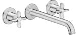 Hansgrohe Archivio 3-lyukas falsík alatti mosdócsaptelep, 220 mm-es kifolyóval, keresztfogantyúkkal, nem zárható leeresztőgarnitúrával, Króm 34036000 (34036000)