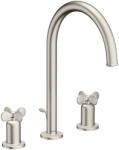 Hansgrohe Archivio 3-lyukas mosdócsaptelep 190, keresztfogantyúkkal, húzórudas leeresztőgarnitúrával, Rozsdamentes Acél 34027800 (34027800)