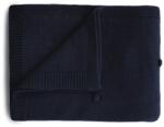 Mushie kötött gyermektakaró bio pamutból Változat: Dotted Dark Navy