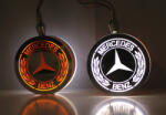  MERCEDES Amerikai helyzetjelző LOLLIPOP sárga-fehér PÁRBAN