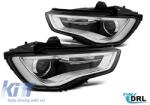  DRL fényszóró tuning készlet Audi A3 2012-2016, fekete alap, bal és jobb (ABAUHX6010383)