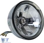  Syline fényszóró 5 3/4 inch króm LED gyűrűs E-jeles univerzális motorkerékpár H4 (ODHAR6025567)