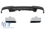 KITT Diffúzor dupla kipufogóvéggel BMW F10 F11 11-17, M-performance dizájn (CORDBMF10MPDOTHPBTYA)
