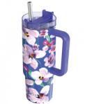 QUOKKA Stream, Rozsdamentes acél termobögre Flower Dusk, 950ml, 40032 (40032)