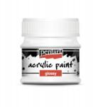 Pentart Fényes akrilfesték Pentart 50 ml fehér decoupage fényes fa