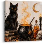 Dovido Tablou pisică misterioasă lângă cazan - 30x30