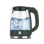 Berlinger Haus Fierbător de apă din sticlă 1, 7 L, iluminare LED - Berlinger Haus Green Matte BH 9812, verde mat, bază rotativă 360° Fierbator