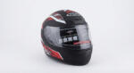 SPV Cască Moto Full Face Negru Mat Grafice Roșii Motorcycle Helmet Black Matte Red Details (SPV-UAT-7AH)