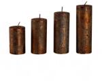 Provence Lumânări rustice de Advent Provence, de culoare arămie, 4 buc