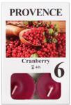 Provence Lumânări tip pastilă parfumate Provence, merișor, 6 buc