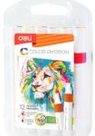 Deli Color Emotion akril marker, 12 db-os (DLEC193-12)