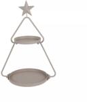 Gastro fém kétszintes kínálóállvány Csillag 38 cm, szürke