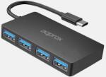 Approx APPC54V2 4 Port Type-C USB 3.0 HUB fekete (APPC54V2)