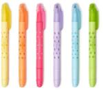 Legami Magic Highlighters 6 db radírozható szövegkiemelő készlet, dupla hegy, sárga, narancs, piros, lila, világoskék, zöld