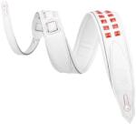 Levy's Rebel Leather Alb/Roșu Curea de chitară (M81GRPDX-WHT)