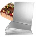 Culpitt Tortaalátét sütemény Négyzet Alakú Ezüst 30x30cm 1, 2 cm Tömör Erős 5DB (300000107)