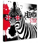 ZeSmakiem Vászonkép 30x30 Zebra Punk Star szemüveg (H153Z_PC1AI_30x30cm)