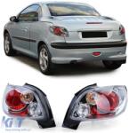  Tuning hátsó lámpák Peugeot 206 CC 10.1998- modellhez, króm alap, bal és jobb (ABPETX6010829)