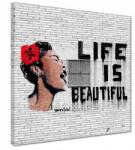 ZeSmakiem Festmények 30x30 Banksy Life is beautiful (H6648Z_PC1AI_30x30cm)
