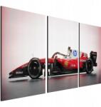 BELATONI Charles Leclerc 3-részes falikép, 2026-os Formula-1 versenyautó, triptichon, 40x90 cm (Leclerc Ferrari 2026)