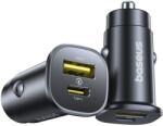 Baseus autós töltő GoTrip Usb-c Usb-a 30W fekete (C00072300123-00)
