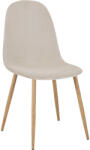pakoworld Scaun Bella, Catifea, picioare metalice cu finisaj natural, 44x55x85 cm (499-000025)