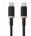 Baseus Gyorstöltő Kábel Dura Usb-c Usb-c 1m 100W fekete arany (6932172669836)