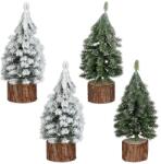 MICA Decorations dekorfa 19 cm zöld fagyos hatású 4 - féle változatban