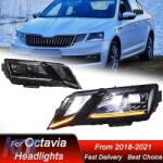  Headlights Set Suitable for Skoda Octavia mk3 2017-2022 DRL Black Carner (CGRHS6040470)