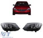  Headlights Set Suitable for Mercedes-Benz C-Class W205 14-18 LED Upgrade to Multibeam Full LED DRL Black with Motor Carrier (CGRHM6039164)