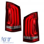  Hátsó lámpa szett Mercedes-Benz Vito W447 14+ Full LED Bar & dinamikus LED irányjelző piros/kristály Carner (CGRTLM6033584)