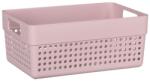 Neirini Cos de depozitare perforat cu manere, Neirini, Roz, 23 x 15 x 10 cm