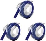 AIMO Set 3 etichete embosabile 3D compatibile DYMO Omega 9 mm albastru pentru organizare acasa si identificarea obiectelor 520106 (A520106S3)