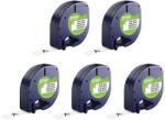 DYMO Set 5 etichete din hartie alba DYMO LetraTag 12 mm pentru borcane, recipiente si organizare acasa S0721510 (S0721510)